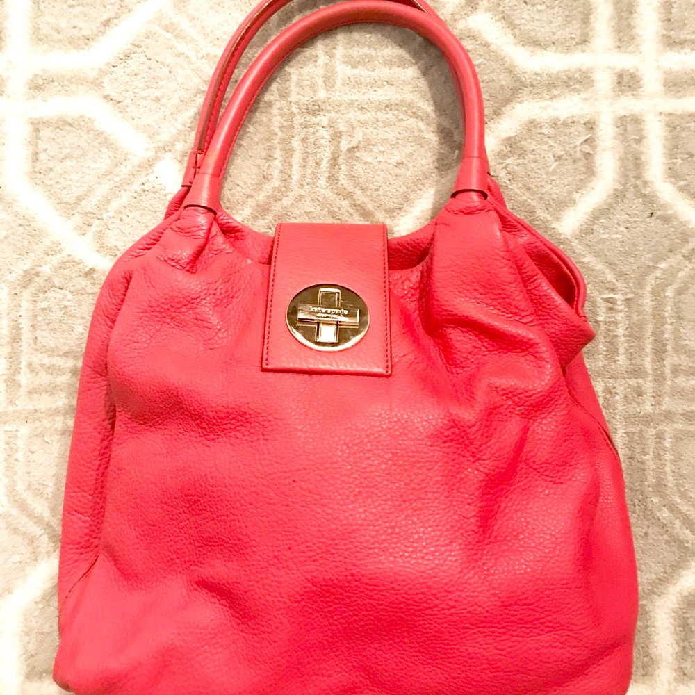 Kate Spade Bright Pink/Coral Large Shoulder Bag